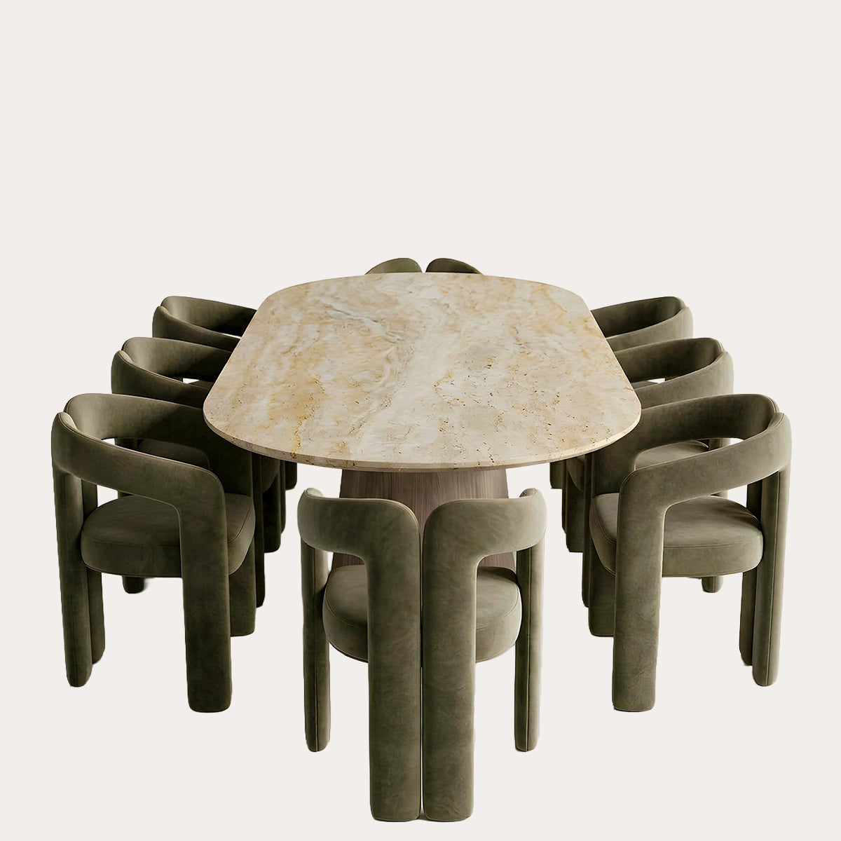 Oak Wood Dinning Room Set with 6 Chairs