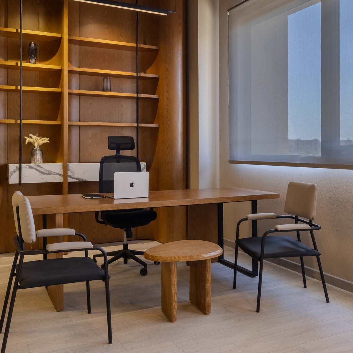 Wood & Steel Desk