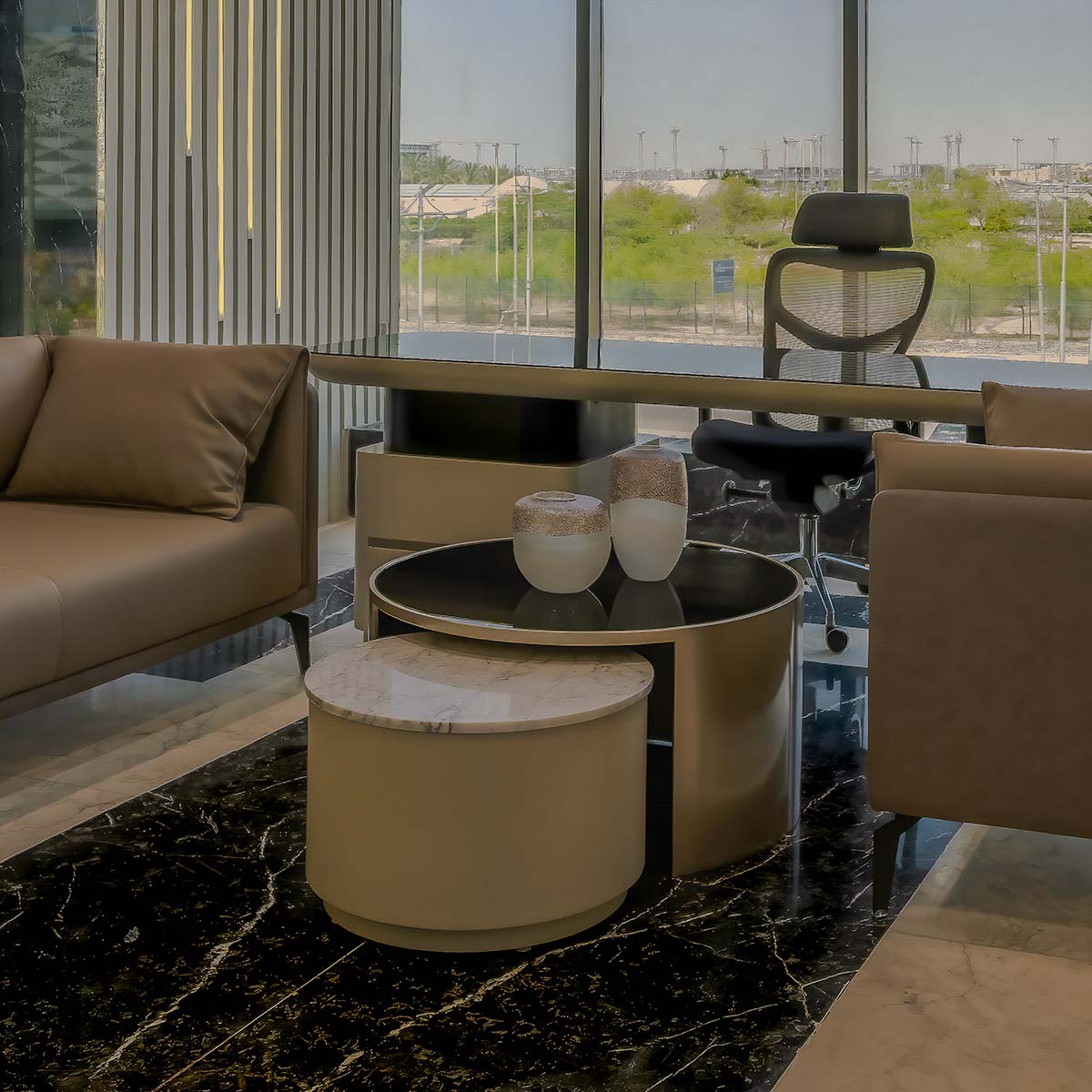Modern Round Marble Coffee Table