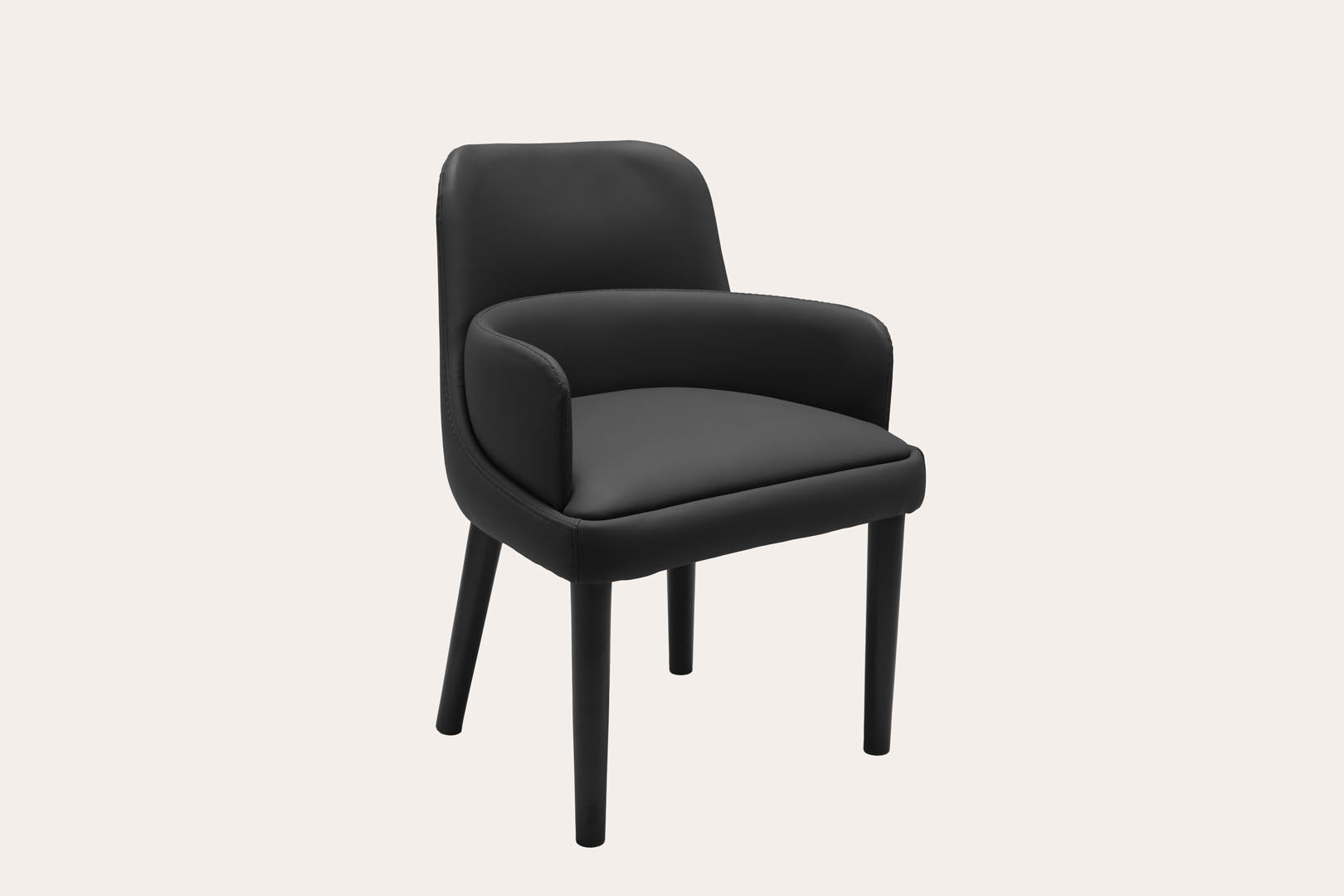 All Black Leather Chair