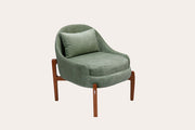 Mint Green Velvet Wooden Chair