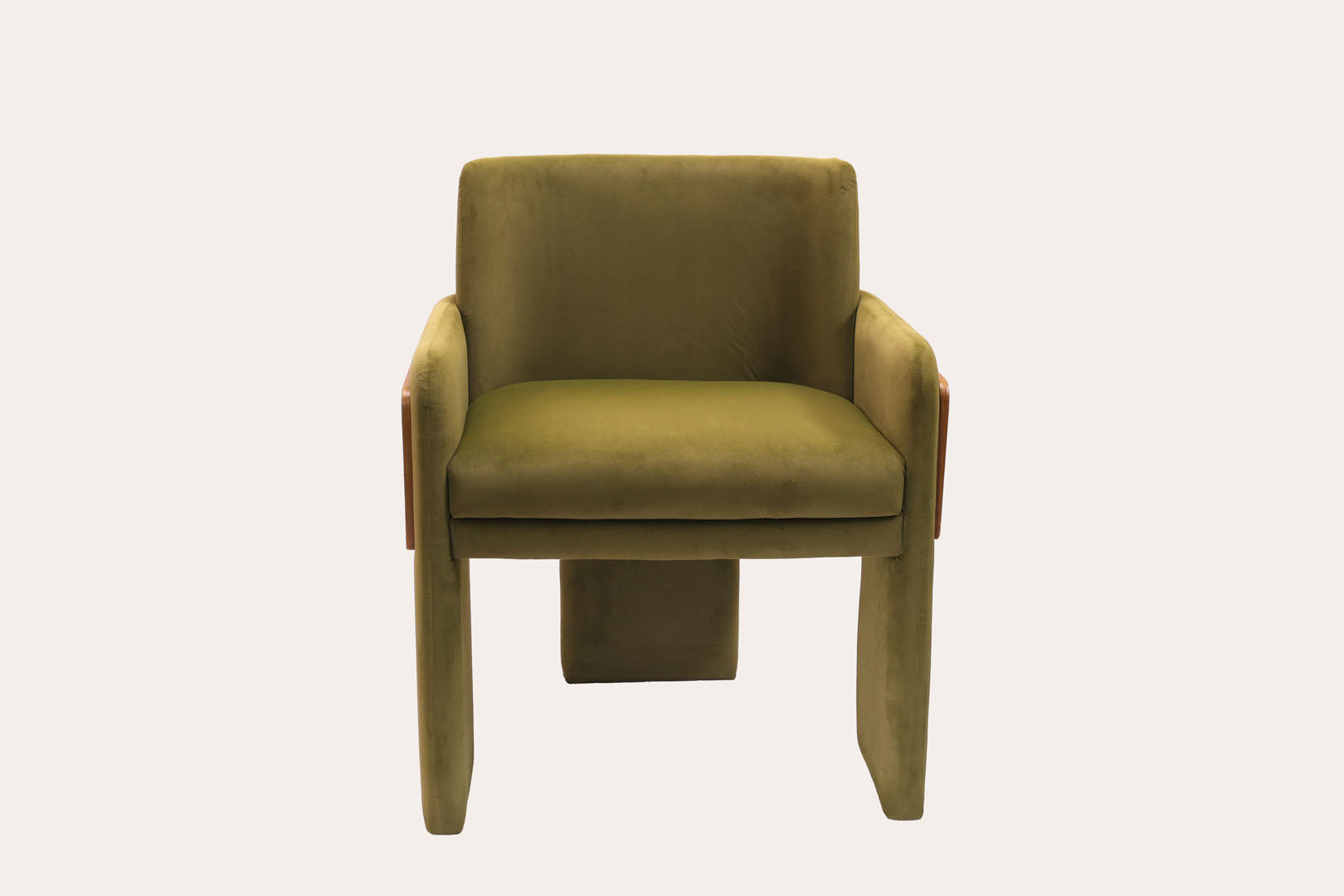 Green Velvet Wooden Chair