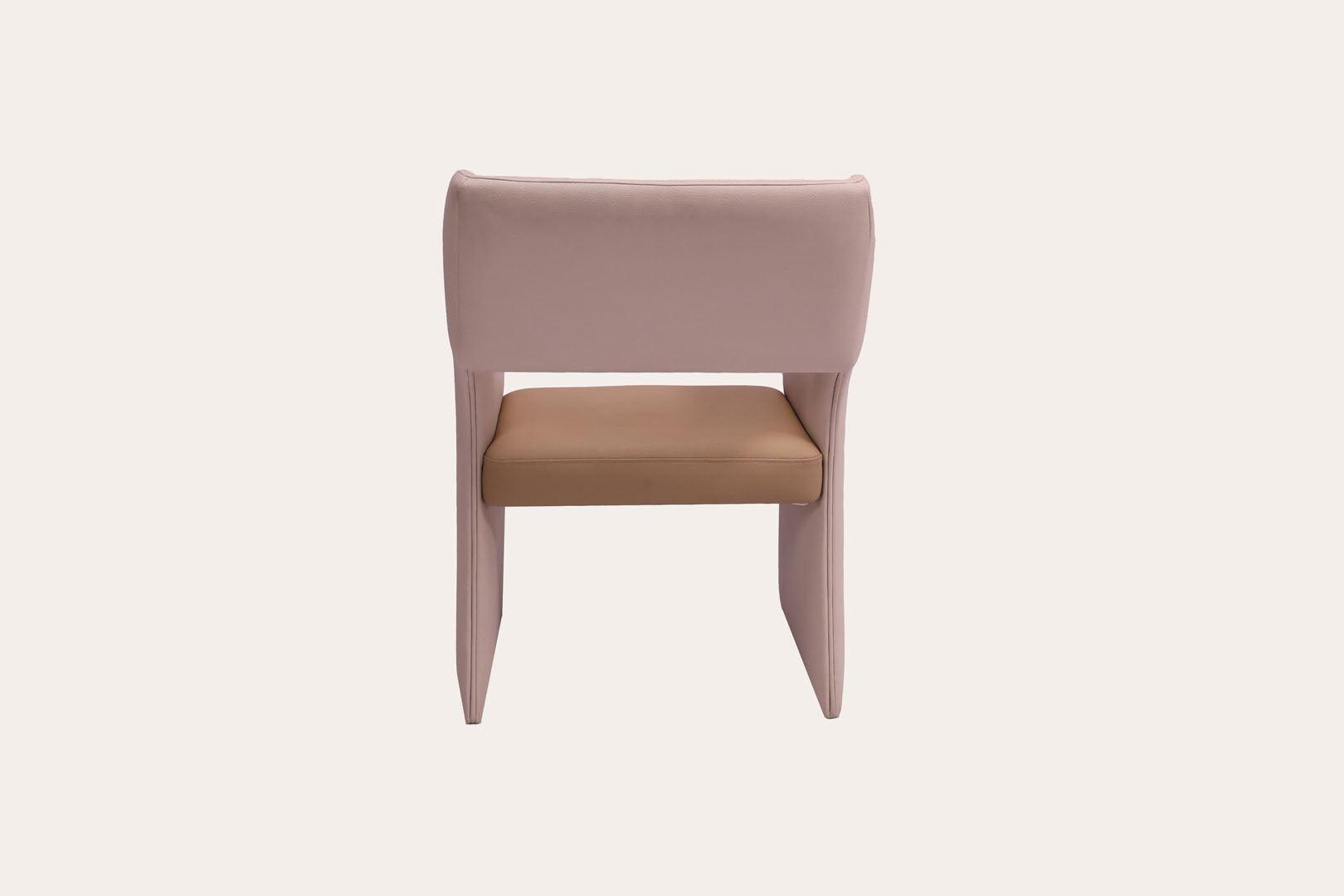Light Grey & Beige Leather Modern Chair