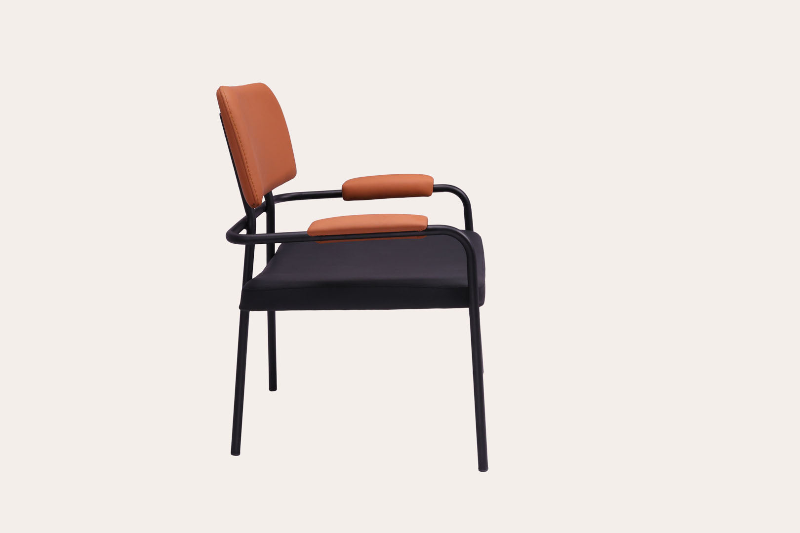 Black & Brown Leather Modern Chair