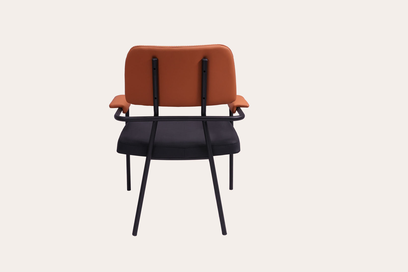 Black & Brown Leather Modern Chair