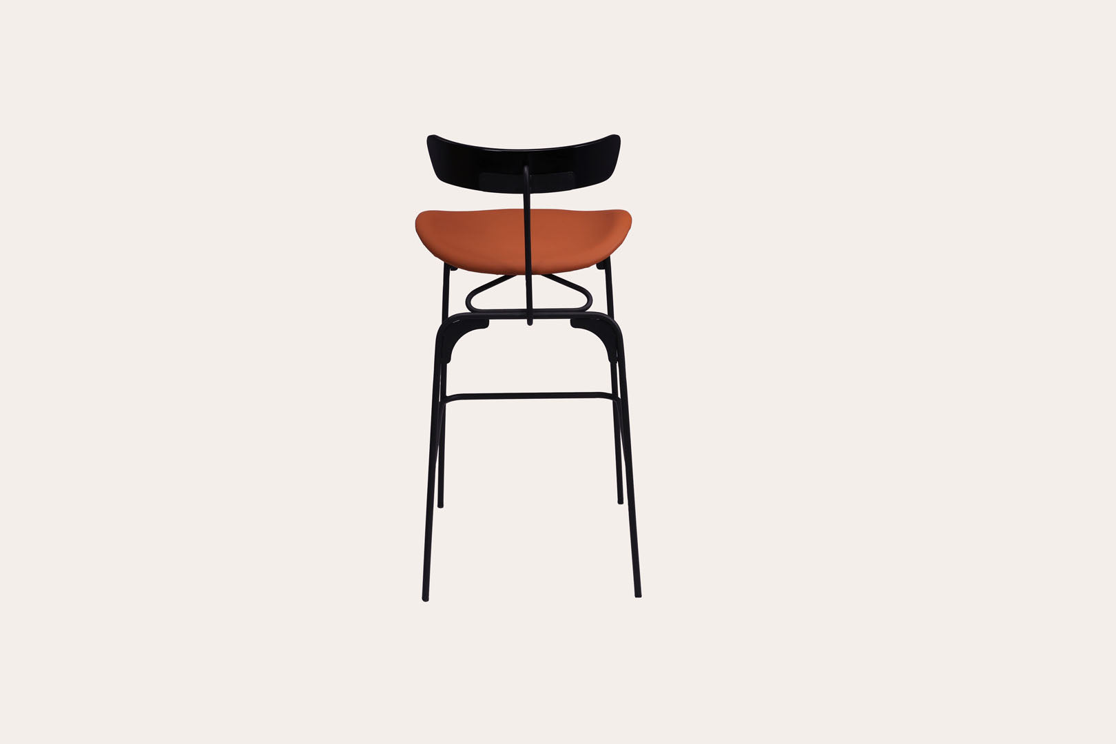 Black & Brown Leather Modern High Chair