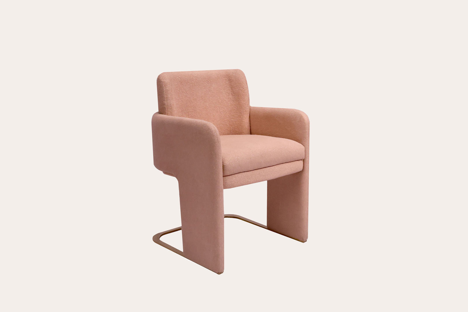 Beige Velvet Modern Chair