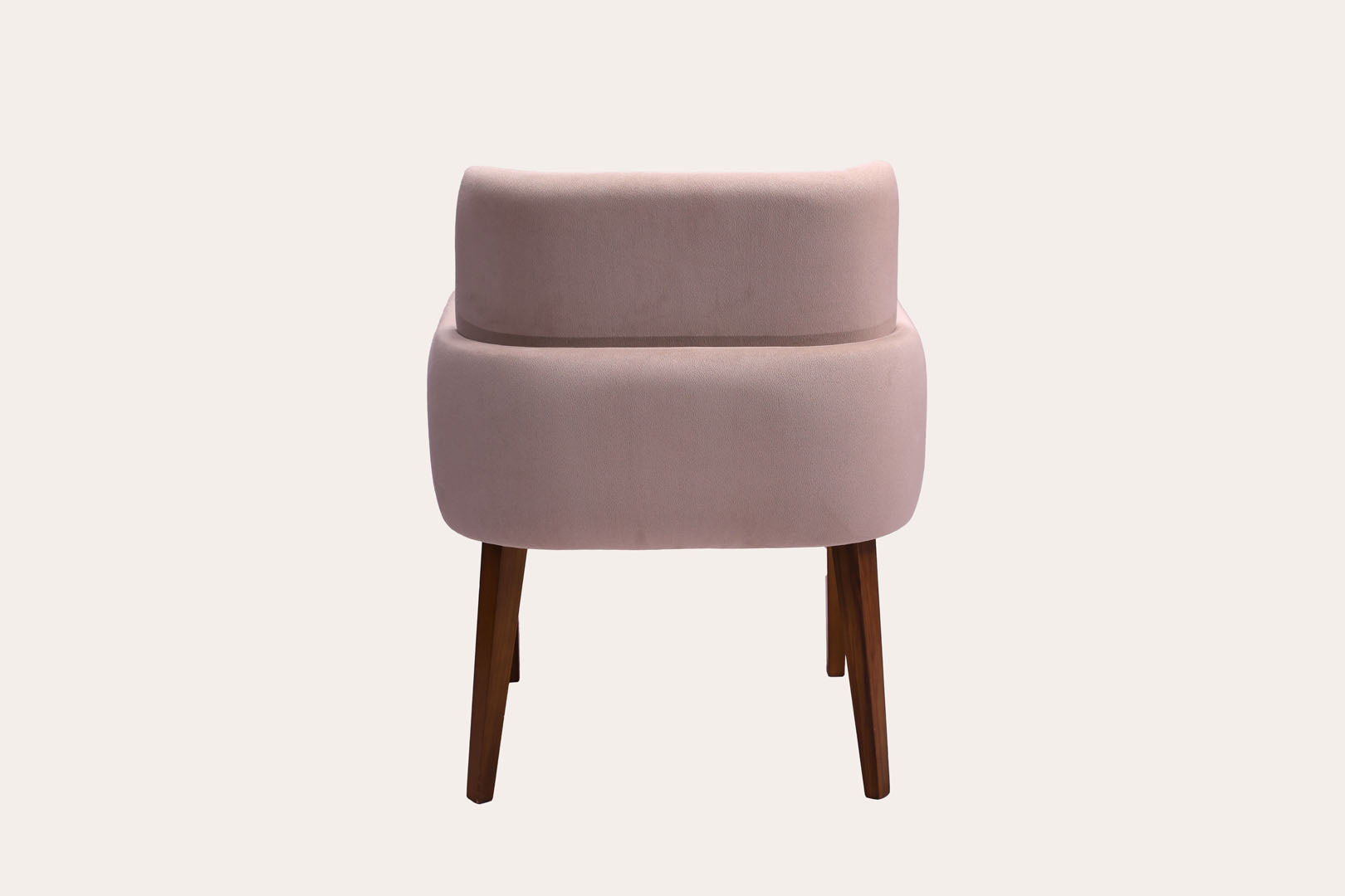 Zan Wood Velvet Beige Chair