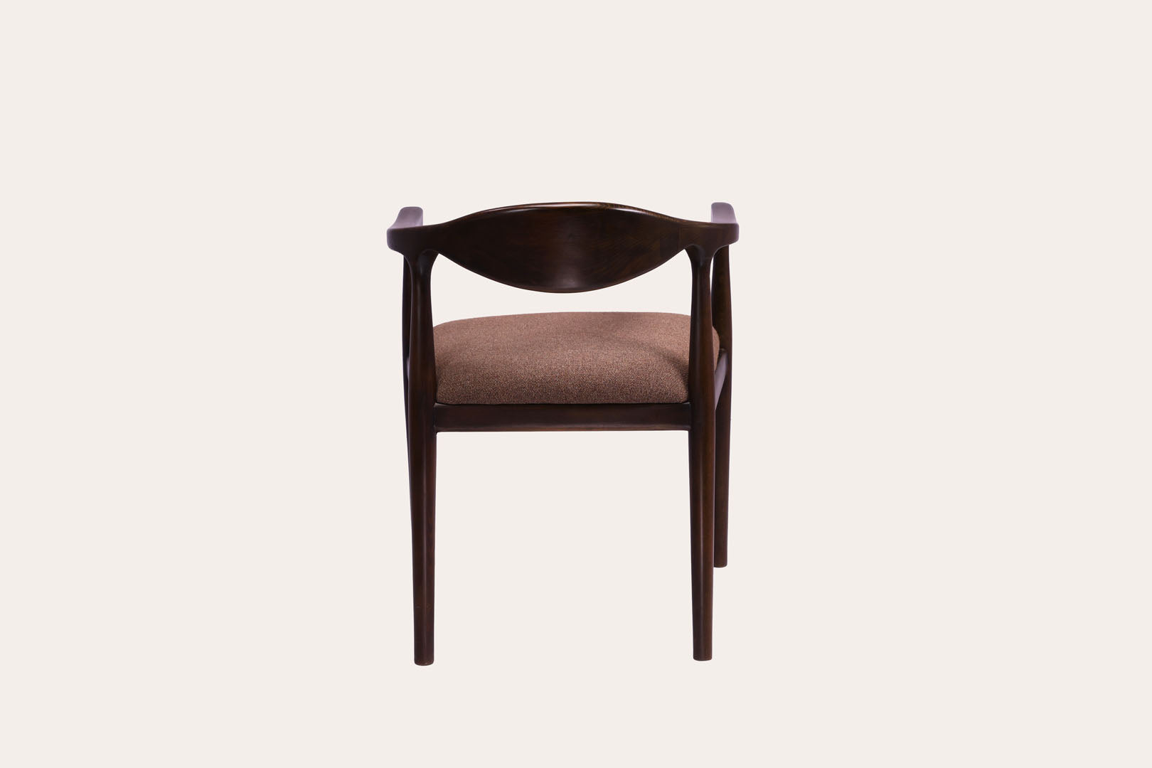 Zan Wood Brown Velvet Chair